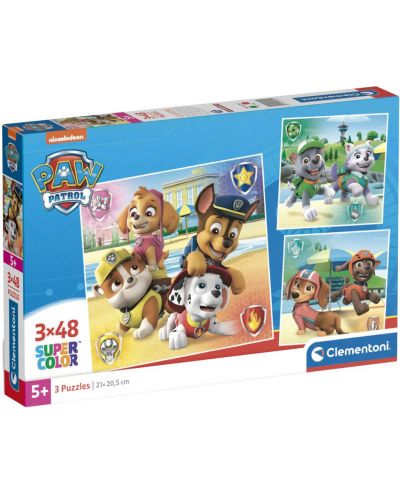 Dječja slagalica Clementoni od 3 x 48 dijelova - Paw Patrol (opcija 2) - 1