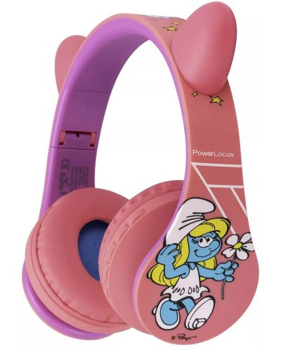 Dječje slušalice PowerLocus - P1 Smurf, bežične, roze - 2