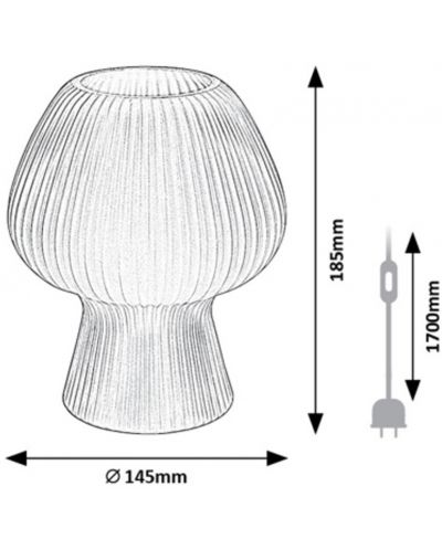 Ukrasna svjetiljka Rabalux - Vinelle 74023, IP20, E14, 1x60W, bijela - 6