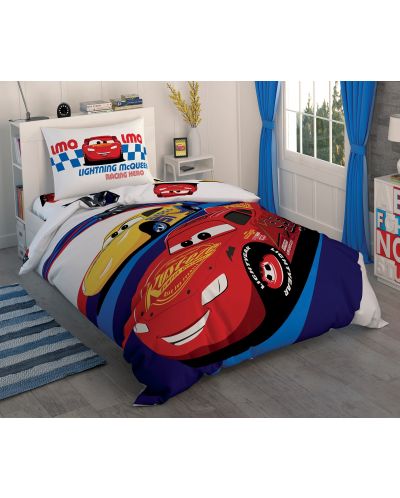 Set za jednostruki krevet TAC Licensed - Cars Race, 100% pamuk - 1