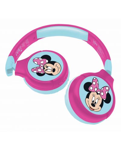 Dječje slušalice Lexibook - Minnie HPBT010MN, bežične, ružičaste - 1