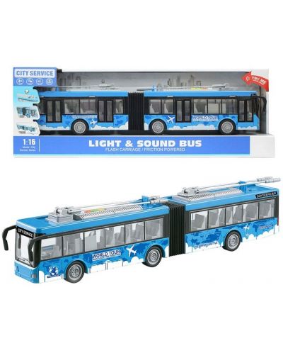 Dječja igračka Ocie City Service - Gradski trolejbus, 1:16, plavi - 1