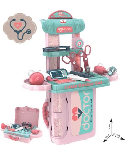 Dječji igrački set Buba - Little Doctor, plavo - ružičast - 3
