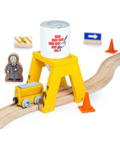 Dječja igračka Bigjigs - Drveni silos za cement - 2
