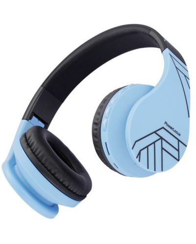 Dječje slušalice s mikrofonom PowerLocus - P1, bežične, plave - 2