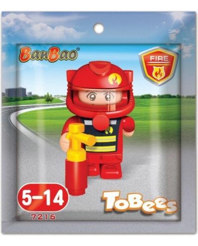 Dječja igračka BanBao - Minifigura vatrogasca, 10 cm - 2