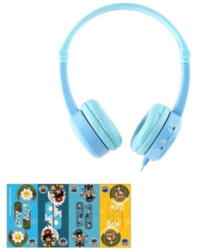 Dječje slušalice BuddyPhones - Travel, plave - 4