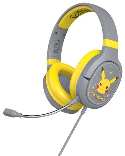 Dječje slušalice OTL Technologies - Pro G1 Pikachu, sive - 1