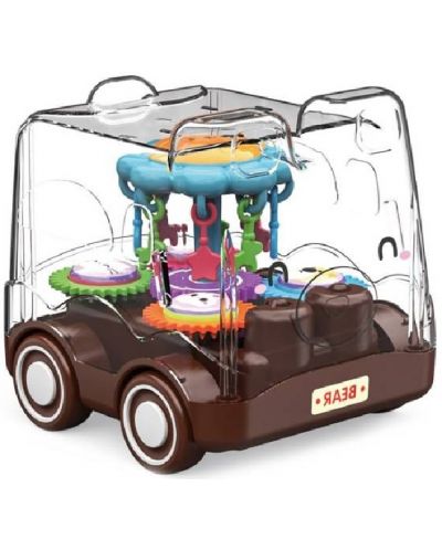 Dječja igračka Raya Toys - Inercijska kolica Bear, smeđa - 1