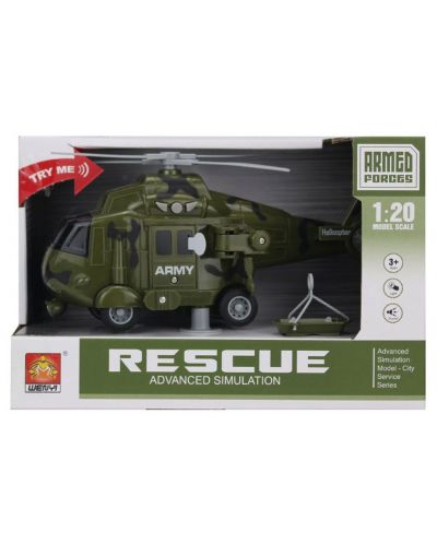 Dječja igračka City Service - Vojni helikopter Resque, 1:20 - 2