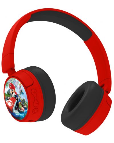Dječje slušalice OTL Technologies - Mario Kart, bežične, crvene - 4