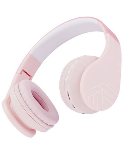 Dječje slušalice s mikrofonom PowerLocus - P1, bežične, ružičaste - 2