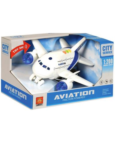 Dječja igračka Raya Toys - Avion sa svjetlima i glazbom - 1