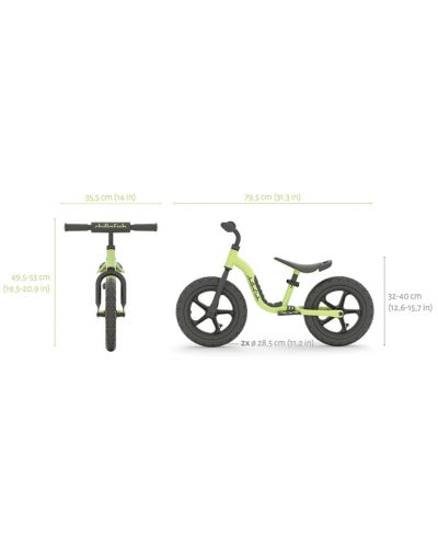 Dječji bicikl za ravnotežu Chillafish - Charlie Sport 12′′, svijetlozeleni - 8