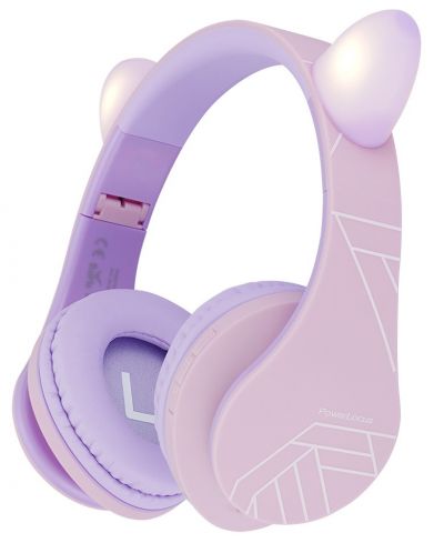 Dječje slušalice PowerLocus - P2, Ears, bežične, ružičasto/ljubičaste - 1
