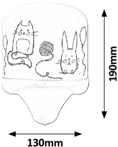 Dječja zidna svjetiljka Rabalux - Cathy 4570, IP20, E14, 1x7W, višebojna - 5