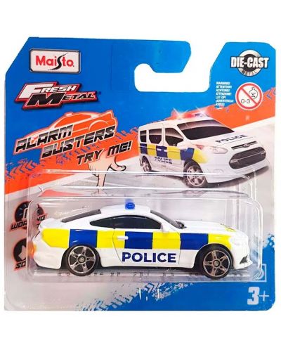 Dječja igračka Maisto - Policijski auto, Alarm Buister, sa zvukom, 1:72 - 1