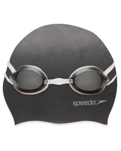 Dječji set za plivanje Speedo - Kapa i naočale, crne - 1