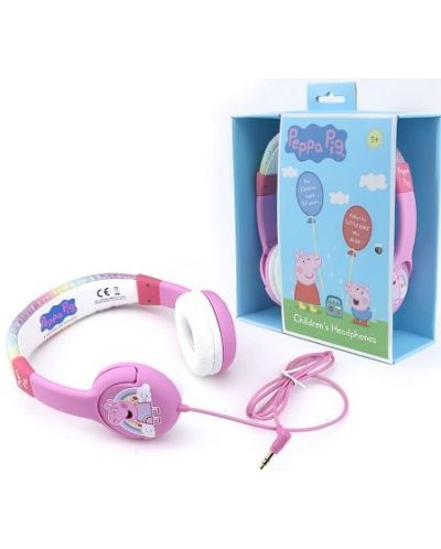 Dječje slušalice OTL Technologies - Peppa Pig Rainbow, ružičaste - 3