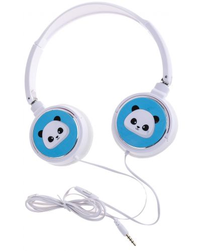 Dječje slušalice s mikrofonom I-Total - Panda Collection 11081, bijele - 1