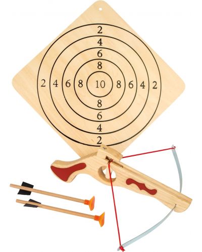 Dječja igračka Small Foot - Drveni samostrel s metom i strijelama - 2