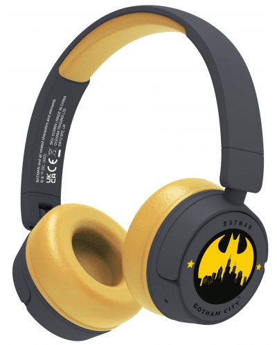 Dječje slušalice OTL Technologies - Batman Gotham City, bežične, crno/žute - 1