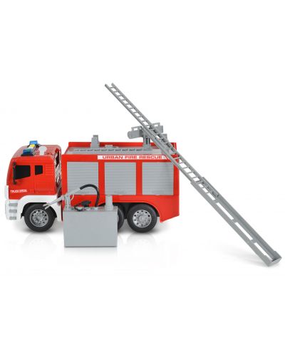 Dječja igračka Moni Toys - Vatrogasno vozilo s pumpom i ljestvama, 1:12 - 3