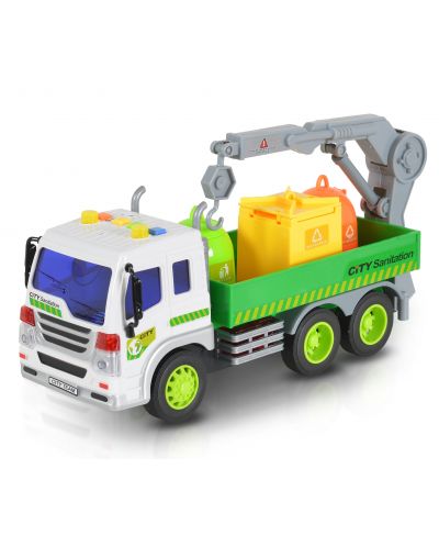 Dječja igračka Moni Toys - Kontejnerski kamion i dizalica, 1:16 - 3