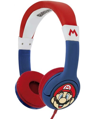 Dječje slušalice OTL Technologies - Super Mario, plave - 1