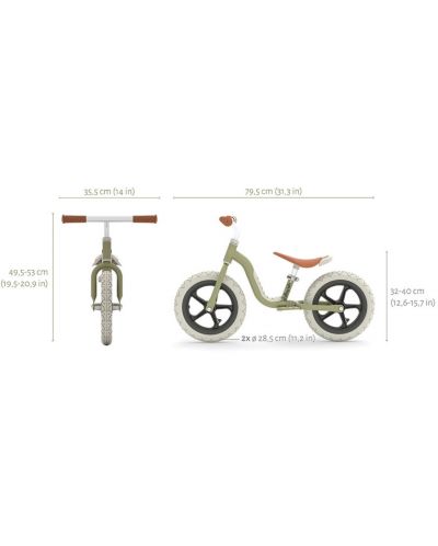 Dječji bicikl za ravnotežu Chillafish - Charlie LUX, zeleni - 2