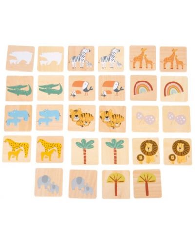 Dječja igra pamćenja Small Foot - Safari sa životinjama, 28 dijelova - 3