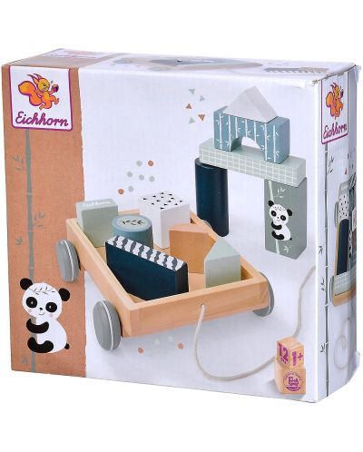 Dječja igračka Eichhorn - Vučna kolica s kockicama u boji - 3