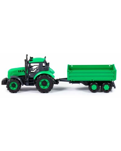 Dječja igračka Polesie Progress - Inercijski traktor s prikolicom - 3