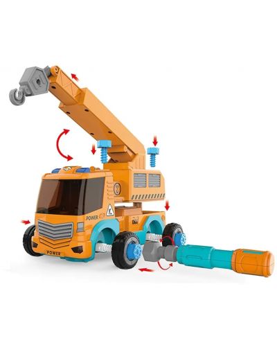 Dječja igračka za montažu Ocie Assembly City - Kamion s dizalicom, R/C - 2
