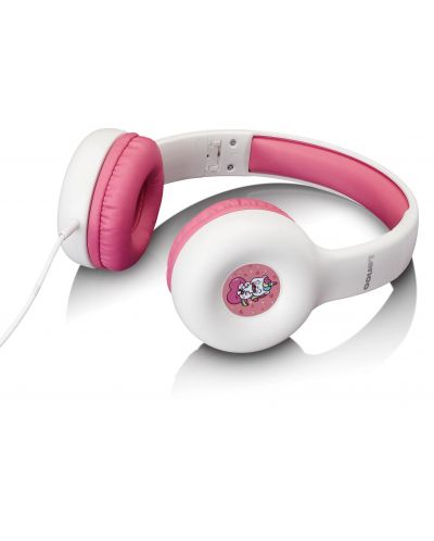 Dječje slušalice Lenco - HP-010PK, roza/bijele - 3