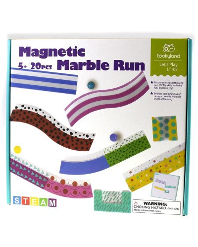 Dječja igra Tooky Toy - Magnetna staza s kuglicama, Marble Run - 1