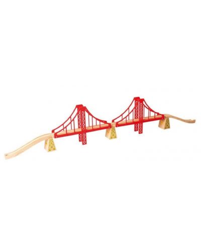 Dječja drvena igračka Bigjigs - Dvostruki viseći most - 2