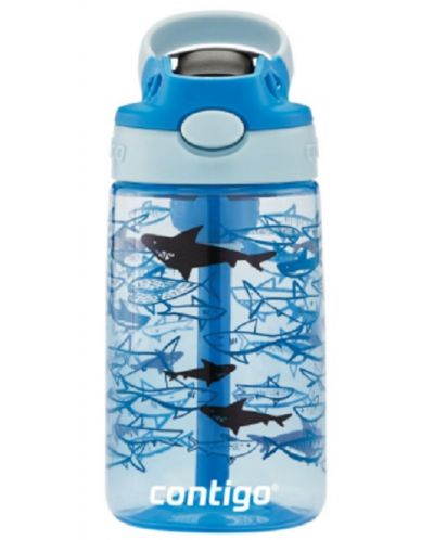 Dječja boca Contigo Cleanable Sharks - 420 ml, plava - 3