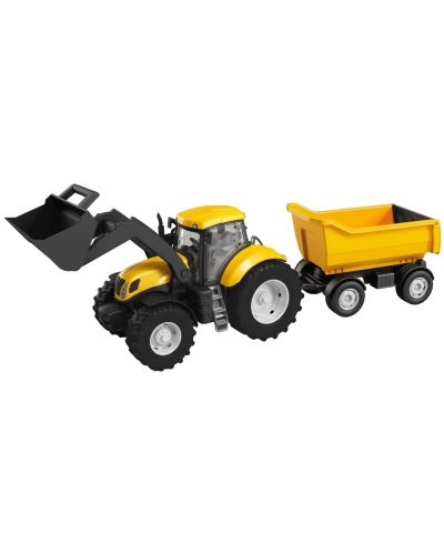 Dječja igračka Adriatic - Traktor s prednjim utovarivačem i prikolicom, 70 cm - 1