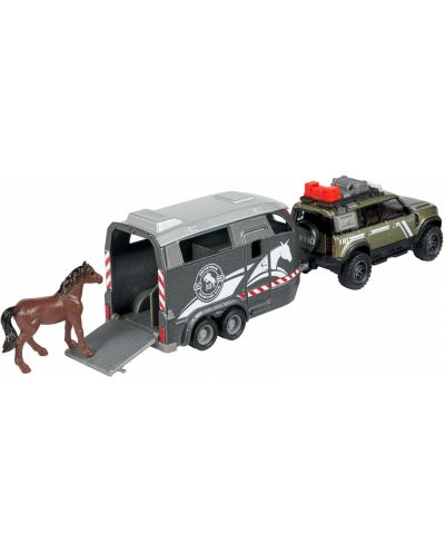 Dječja igračka Majorette - Land Rover transporter konja - 2
