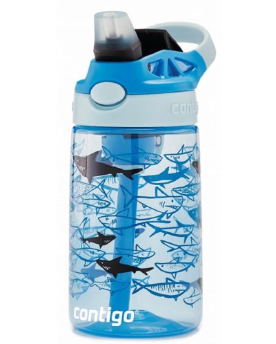 Dječja boca Contigo Cleanable Sharks - 420 ml, plava - 1