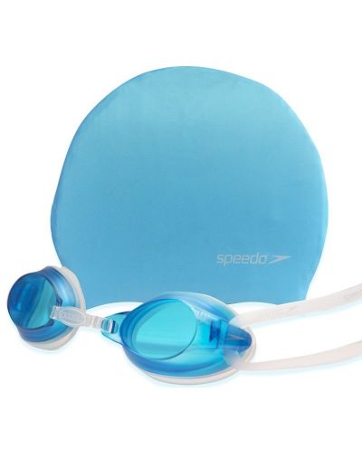 Dječji set za plivanje Speedo - Kapa i naočale, plavi - 2