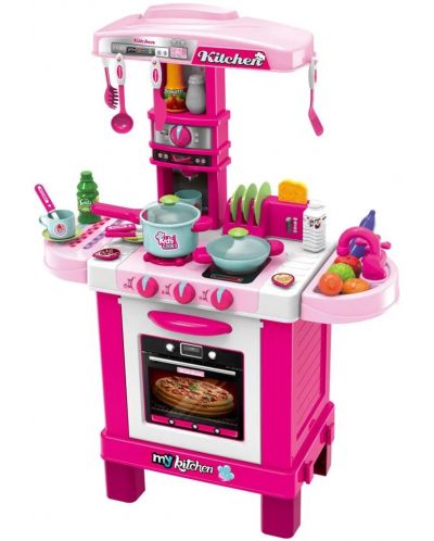 Dječja kuhinja Raya Toys - Sa svjetlima i zvukovima, roza - 1