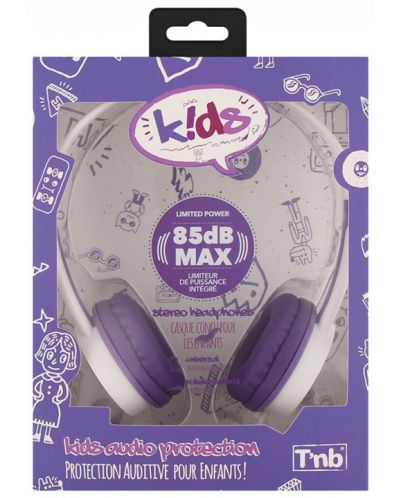 Dječje slušalice s mikrofonom TNB - Kids, ljubičaste - 3