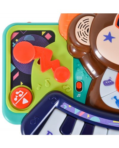 Dječja igračka Hola Toys - Mini klavir s mikrofonom, DJ Monkey - 4