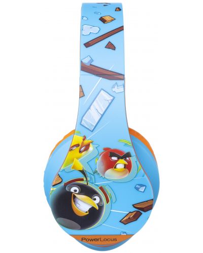 Dječje slušalice PowerLocus - P2 Kids Angry Birds, bežične, plavo/narančaste - 4