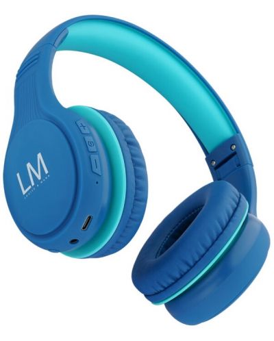 Dječje slušalice PowerLocus - Louise&Mann K1 Kids, bežične, plave - 4