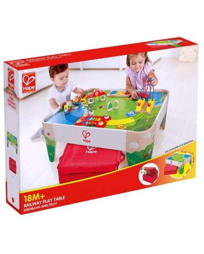 Dječji drveni stol za igru Nare – Željeznički transport - 3