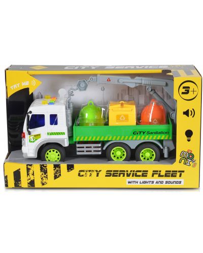 Dječja igračka Moni Toys - Kontejnerski kamion i dizalica, 1:16 - 1