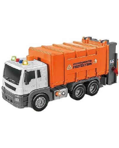 Dječja igračka Raya Toys - Kamion za odvoz smeća Truck Car s glazbom i svjetlima, 1:16 - 1